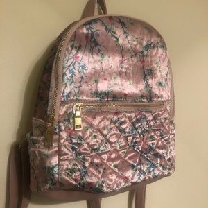 Crushed velvet backpack